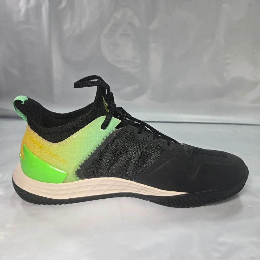 Adidas Adizero Ubersonic 4 Tennis Shoes Mens 8‎ Black Yellow GY4004 Lightstrike